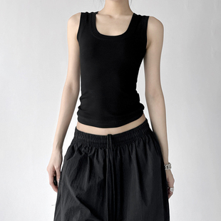 黑色吊带背心女2026夏款新款内搭外穿修身百搭无袖上衣防走光打底