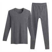 中厚保暖秋衣秋裤 三枪内衣新疆棉厚棉圆领男女纯棉宽松款 内衣套装