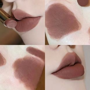 低饱和口棕|枯木茶棕丝绒哑光口红清冷厌世黄皮显白亚裔微醺学生