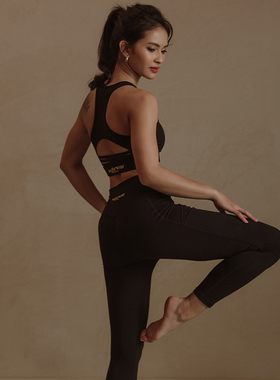 sugarmat裸感纯色瑜伽服时尚运动套装春夏紧身健身背心内衣紧身裤
