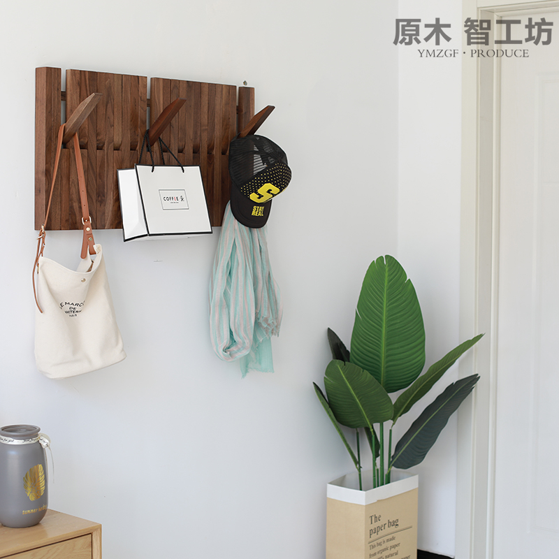 智工木条壁挂客厅北欧墙上置物架