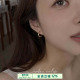 独特小众耳夹无耳洞女曲线带钻高级感百搭通勤圆圈硅胶耳饰新款 潮