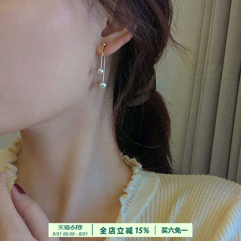 耳挂式珍珠耳夹女无耳洞耳环蚊香盘小众高级感2025年新款潮春夏