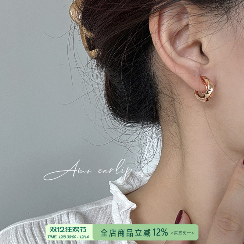 高级感简约百搭蚊香盘耳夹