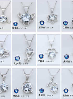 十二星座项链S925纯银