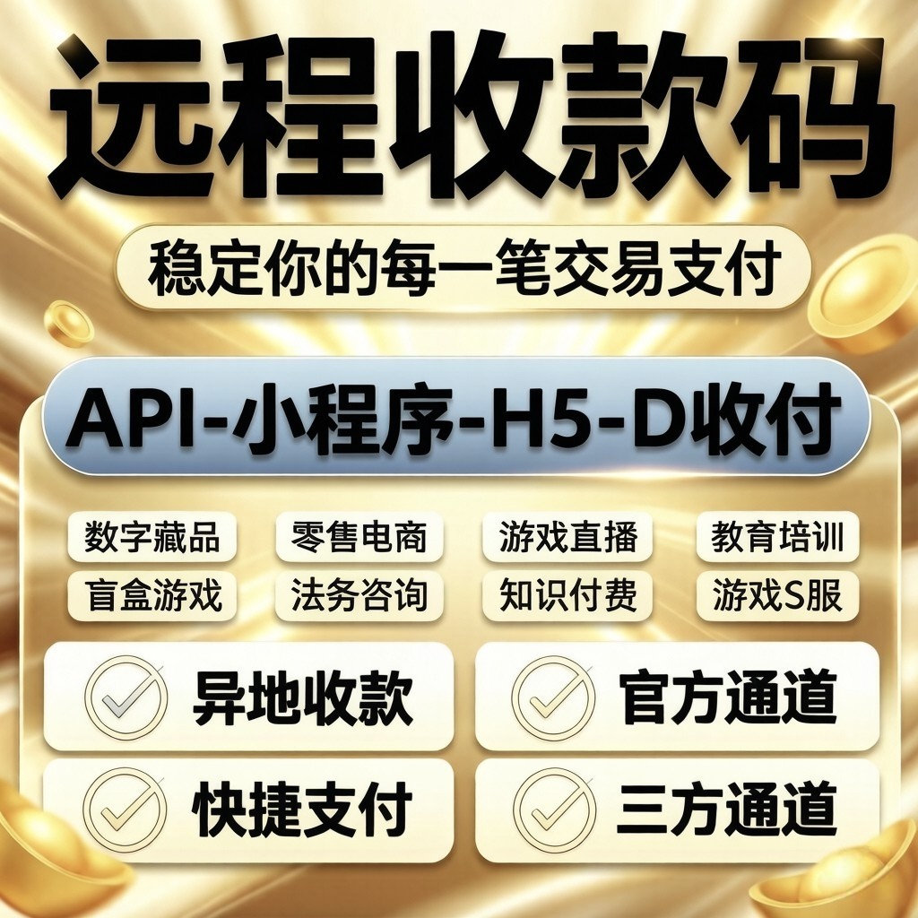 远程异地收款码链接H5商城个人线上小程序企业聚合丝滑收钱码
