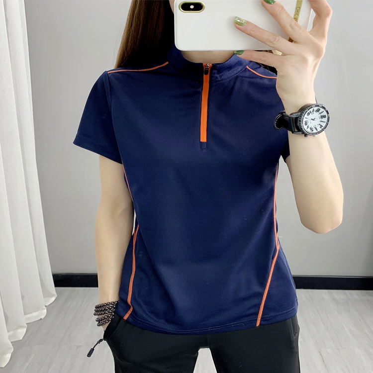 2199女士夏季户外立领速干短袖