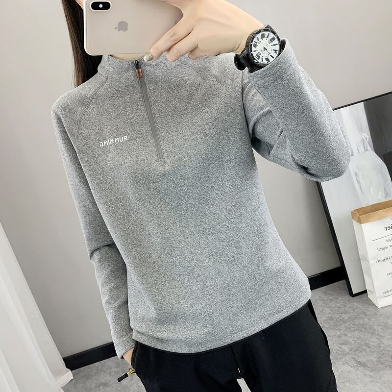 户外运动抓绒衣女上衣长袖T恤女保暖衣摇粒绒打底衫登山徒步冬季