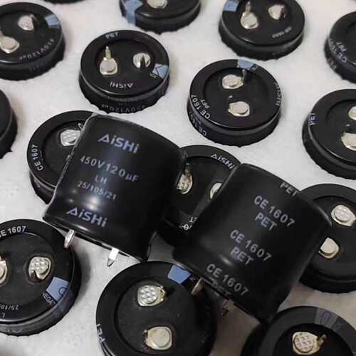 议价200只 450v120uf 艾华牛角脚铝电解电容 12可维修