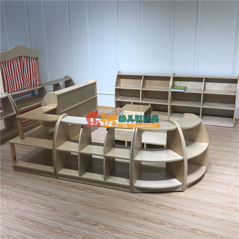幼儿园儿童实木储物柜玩具收纳架纯臻木语桦木多层板构建区角组合