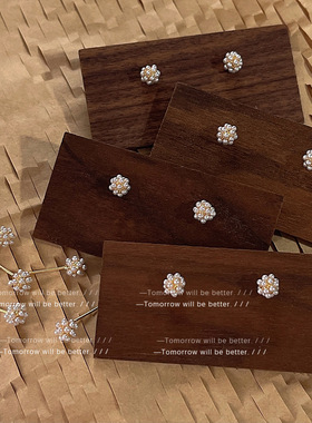 日常通勤款！925银针珍珠球球耳钉女韩国小众设计名媛气质耳饰品