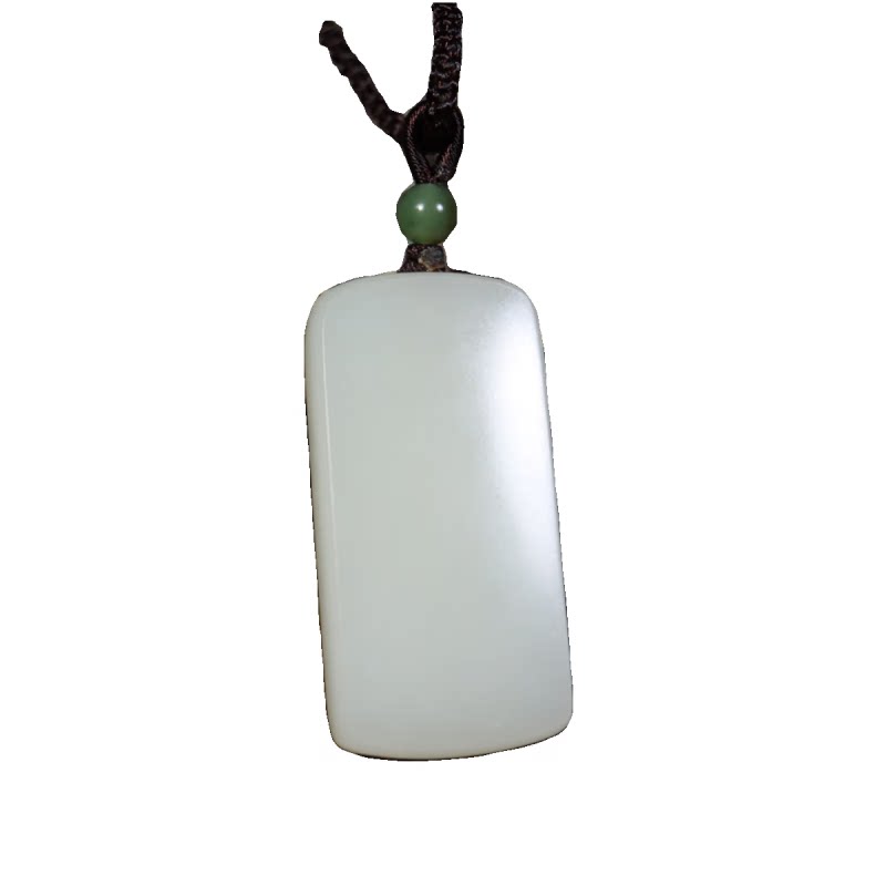 玉蘇周现货G128&30.9克新疆和田玉籽料白玉平安无事牌牌子吊坠