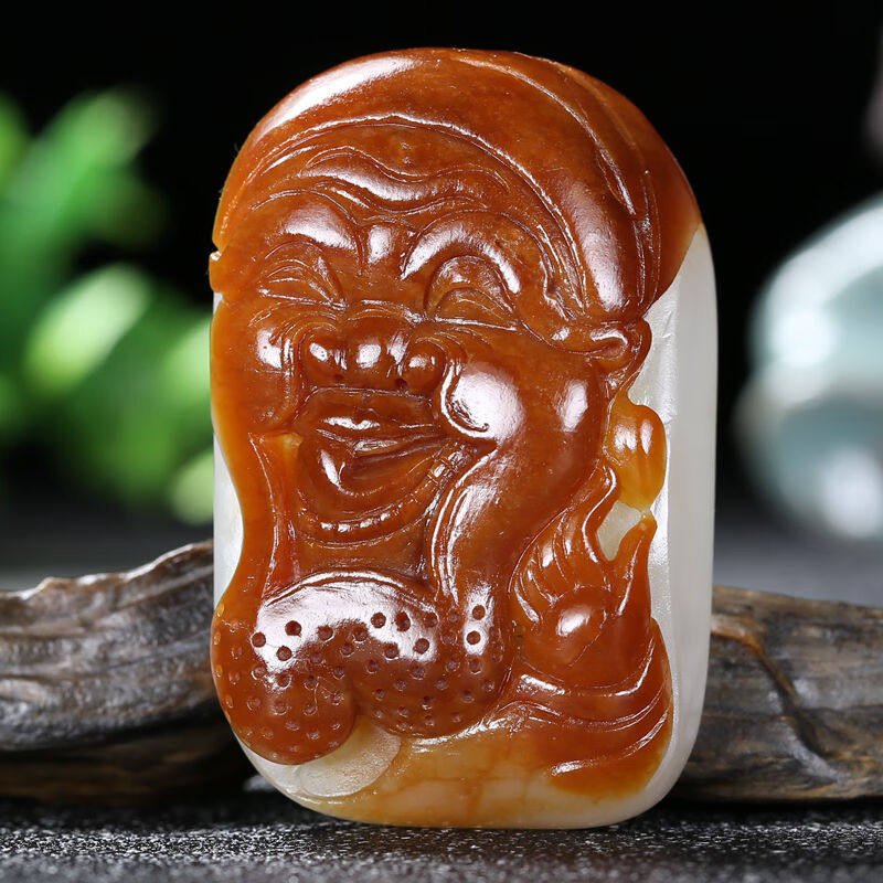 巧色俏雕和田玉古代人物挂件男女款吊坠玉牌挂件重量45.988克继强