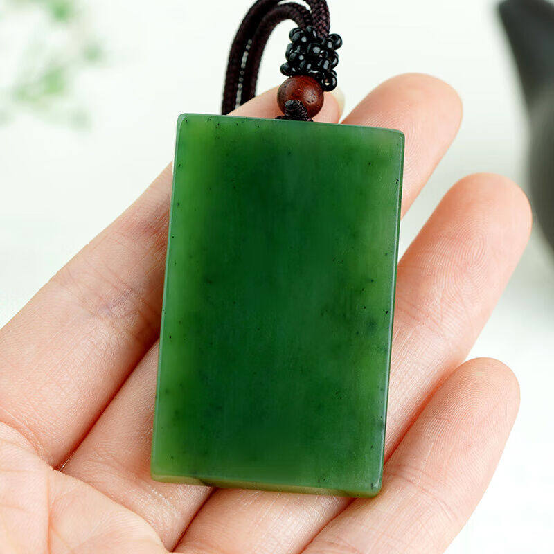 卡古兰（KAGULAN）翡翠无事牌碧玉和田玉平安吊坠男款玉佩玉牌子