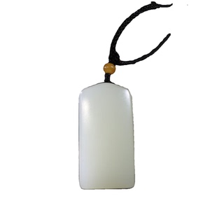 玉蘇周现货G128&30.9克新疆和田玉籽料白玉平安牌玉吊坠挂件