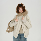 Girlyhalo 夹棉大毛领厚外套 00新品 上新