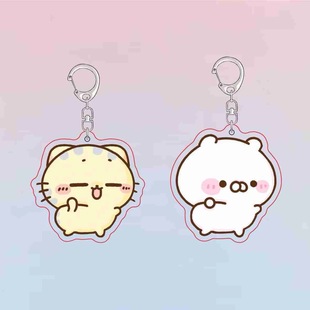 cc猫兔丸可爱萌物卡通亚克力挂件书包朋友闺蜜礼物钥匙扣装饰饰品