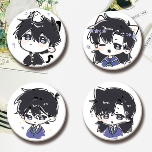 同人可爱吧唧白色黑羽快斗中森青子工藤小兰徽章