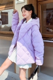 新款！2022年紫色短款小衣羽绒服123A-6676-P155-K238，女装棉衣/棉服，浙宝123A