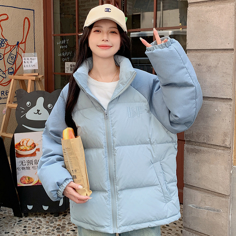 新款！2024年冬季新款拼接90绒羽绒服123A-6717-P285K428图片
