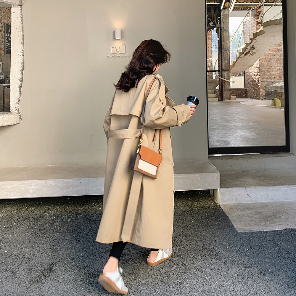 （现货！）2023年春季新款经典英伦中长款风衣外套P145_K198_8001，女装风衣，浙宝123A