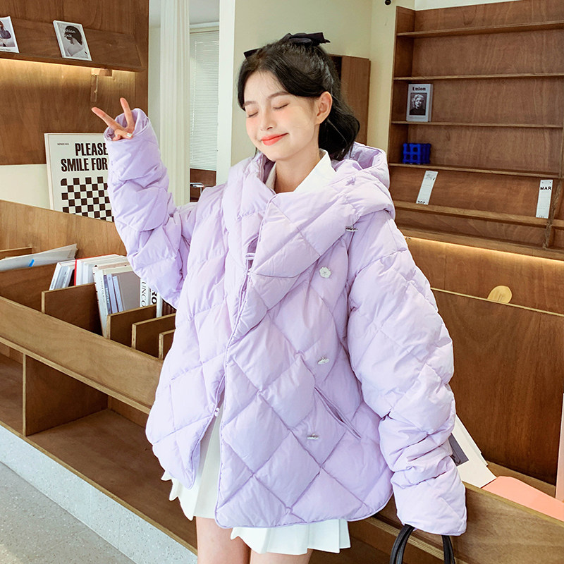 新款！2022年紫色短款小衣羽绒服123A-6676-P155-K238,女装棉衣/棉服,浙宝123A