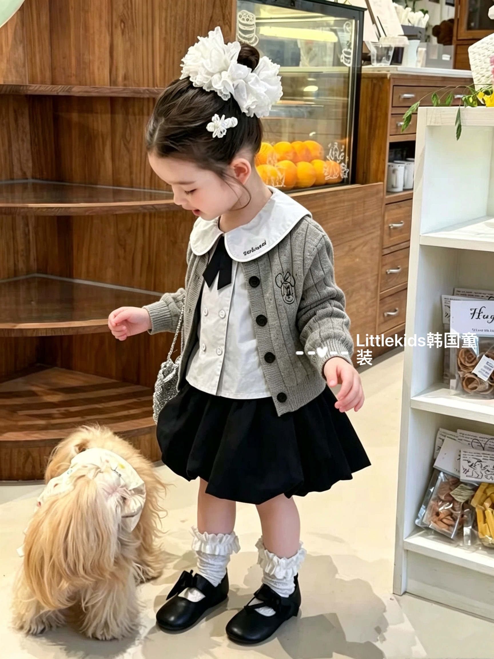 女童秋款学院风套装2026儿童水手服带领带翻领衬衫百褶裙JK三件套图片