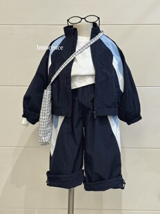 儿童冲锋衣套装春秋2026男女童防风衣外套裤子休闲裤运动服两件套