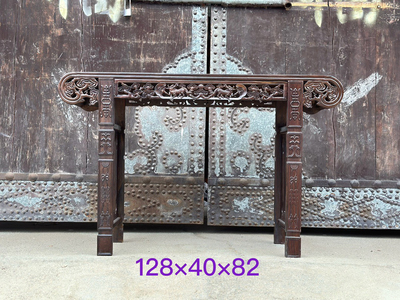 红木条案印尼黑檀木卷书案 台中式实木明清古典家具供桌桥台条几