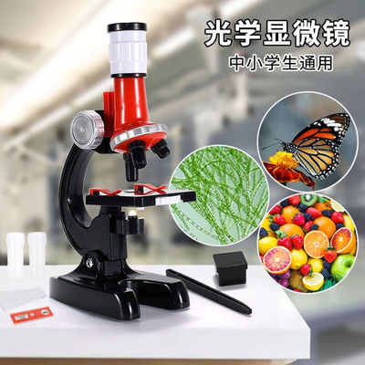 蓝竹文化儿童显微镜小学生科教玩具专业台式高清光学生物课看动物
