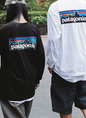 新款巴塔长袖T恤Patagonia P-6 Responsibili男女混纺棉舒适38518
