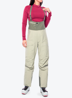 始祖鸟高端专业滑雪背带裤GTX防水单双板冲锋裤女款Rush Bib Pant