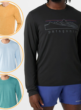 巴塔长袖C1速干衣Patagonia Capilene Daily男夏户外钓鱼透气排汗