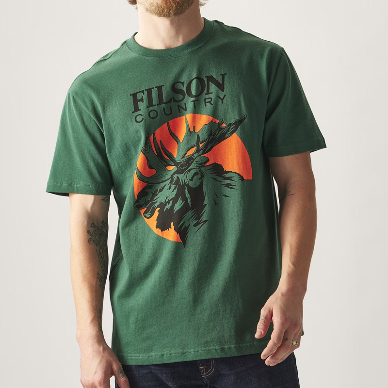 美产现货Filson Pioneer重磅纯棉T恤工装复古圆领宽松短袖半袖夏-封面