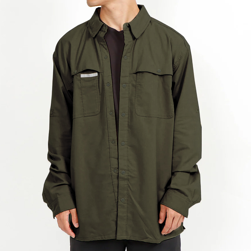 现货新款飞钓路亚钓鱼速干衬衫