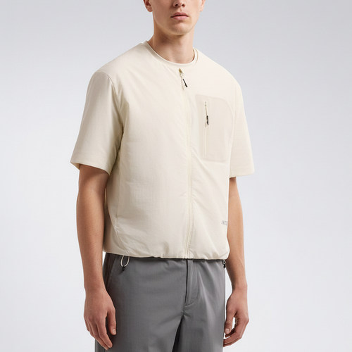 SystemA潮流棉服保暖半袖马甲