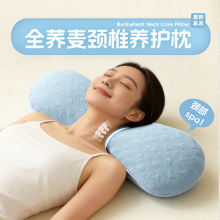 颈椎枕全荞麦壳枕头枕芯学生宿舍护睡眠颈枕午休小枕头有支撑家用