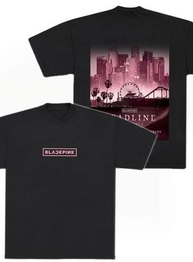 BLACKPINK粉墨DEADLINE2025同款海报纯棉圆领短袖T恤女上衣