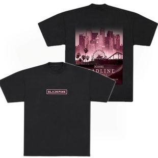 BLACKPINK粉墨DEADLINE2025同款海报纯棉圆领短袖T恤女上衣