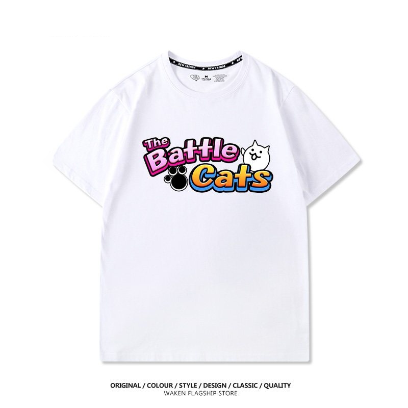 恶搞趣味丑萌喵星人猫咪大作战夏季纯棉宽松男女短袖T恤上衣服潮