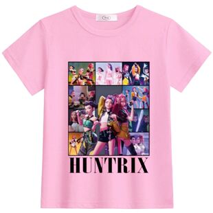 kpop猎魔女团衣服周边鲁米米拉佐依短袖男女童夏季休闲百搭T恤