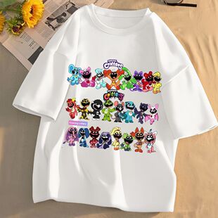 丹迪的世界游戏春夏款男女中大儿童短袖t恤纯棉圆领宽松百搭上衣