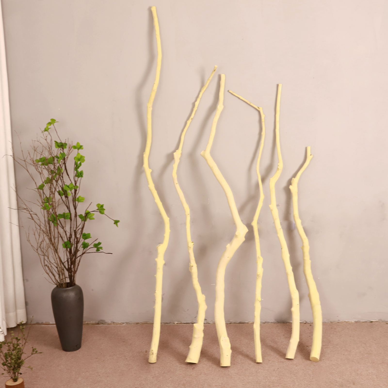 干树枝插花原木杈干枝枯枝枯木树干挂件造型壁挂衣架树枝装饰客厅