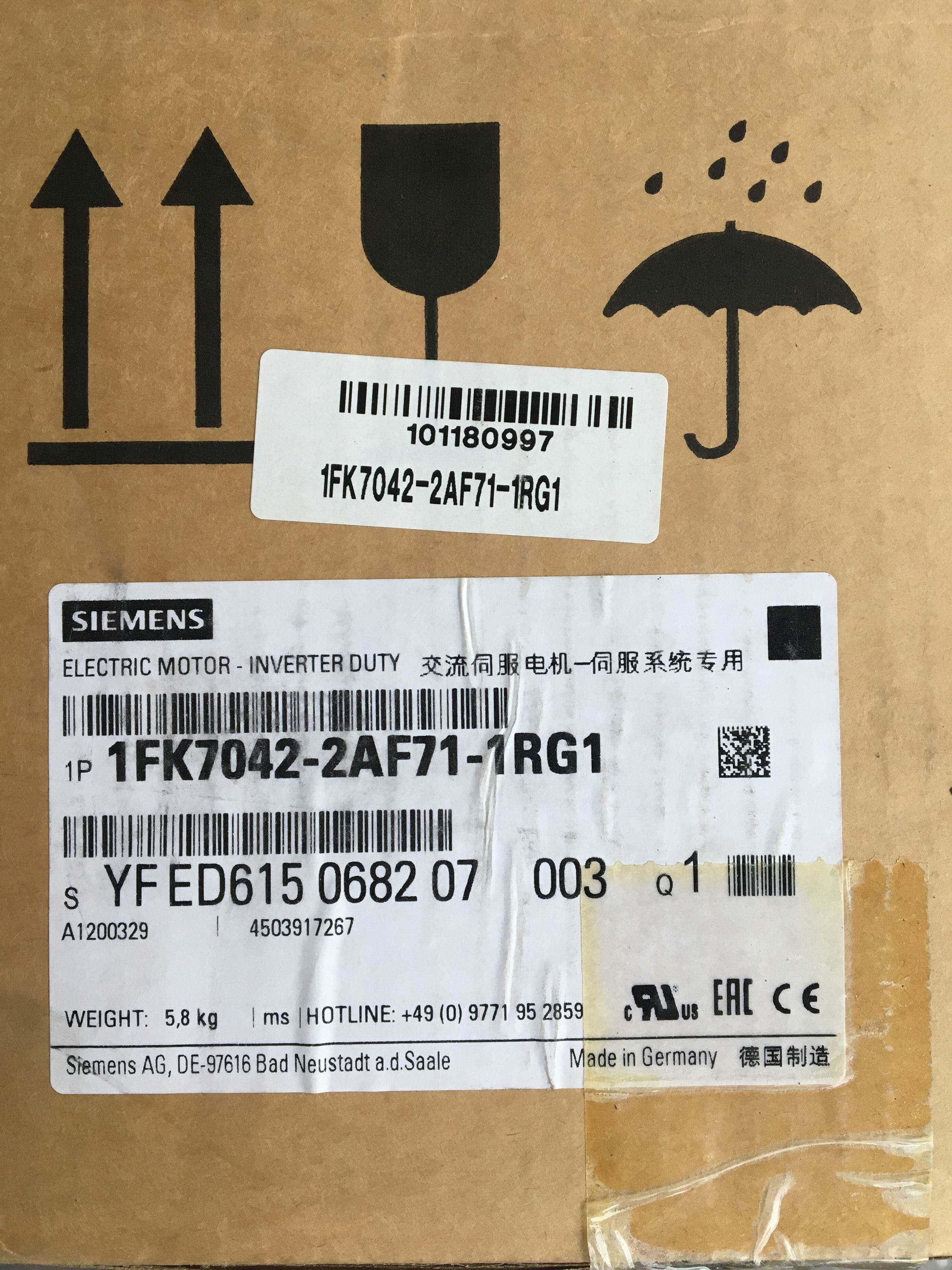 西门子伺服电机1fk7042-2af71-1rg1全新现货