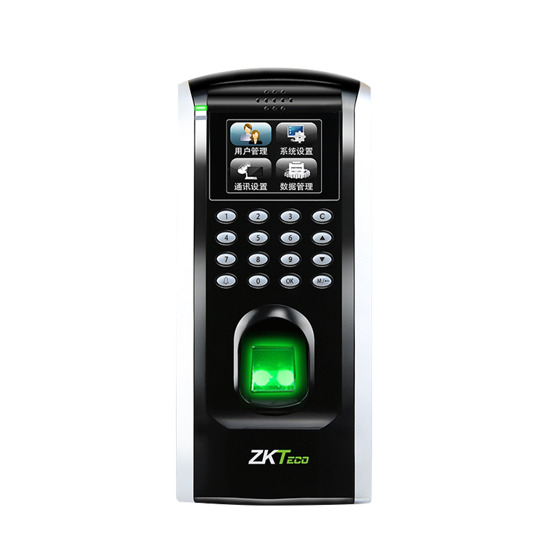 ZKTECO/熵基科技F7PLUS指纹识别门禁机 密码考勤门禁一体机 考勤门禁系统套装玻璃门双门铁门电插锁磁力锁