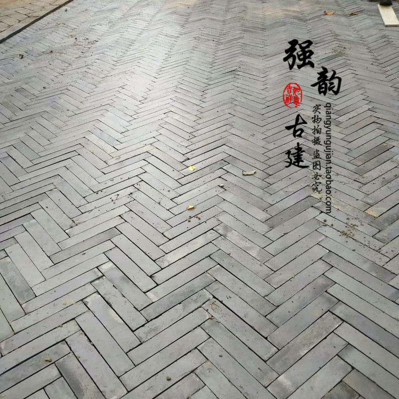 彷古青砖地瓦铺广场花