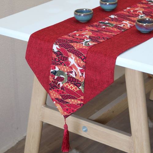 吾家婚品婚房茶几桌旗装饰