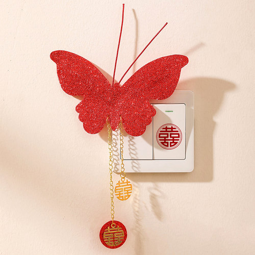 吾家婚品装饰品婚房蝴蝶结挂件