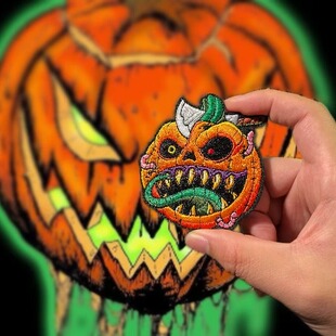 《南瓜恶魔》怪物球系列德国PATCHLAB进口刺绣魔术贴士气章