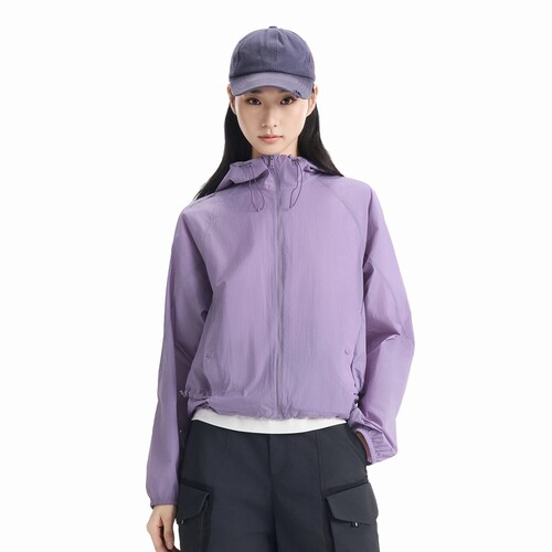 正品李宁防晒衣CF溯运动风衣女子透气防晒服宽松运动外套AFDW208